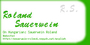 roland sauerwein business card